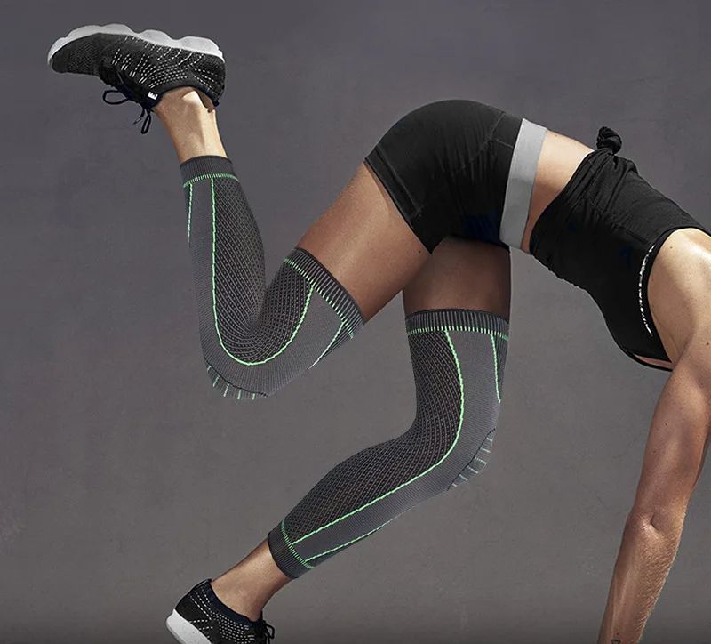 Универсальные компрессионные спортивные гетры для мужчин и женщин KNEE SUPPORT, фиксатор коленного сустава, бандаж на голень и коленку