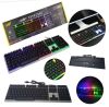 Клавиатуры KT-7300 / K-7300 С Подсветкой RGB, геймерская проводная USB яркая удобная функциональная игровая клавиатура ENG/RUS для ПК,для компютера для игр и для повседневной работы на русском