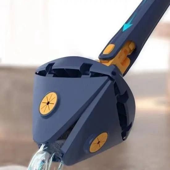 Портативная Универсальная Треугольная швабра-лентяйка Multi function Mop MA-89, с функцией поворота на 360, с отжимом, для мытья окон и всех поверхностей, многофункциональная,для Влажной и сухой уборки, Телескопическая швабра