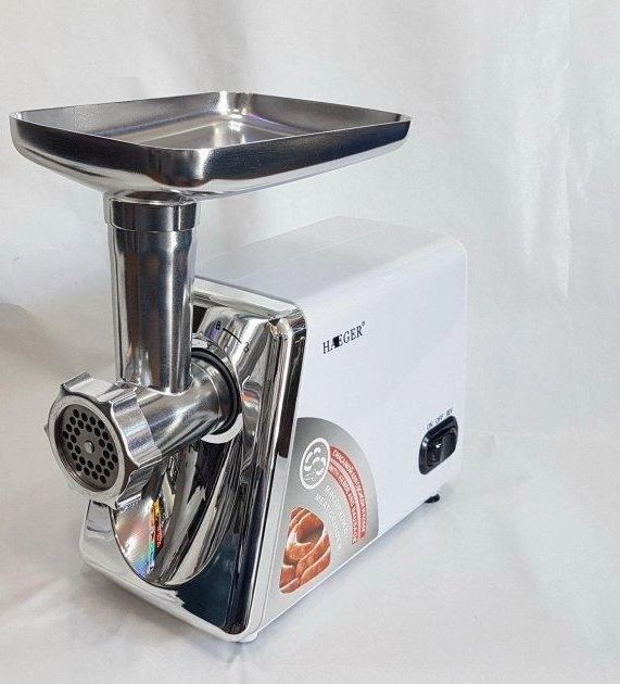 Мясорубка электрическая Haeger HG-3368 2500W, Электромясорубка с реверсом с металлическим корпусом