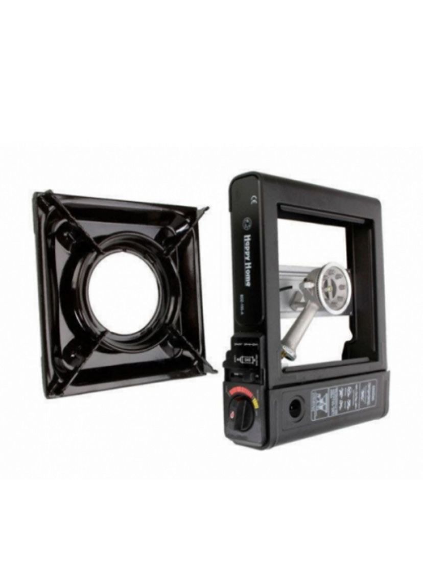 Портативная газовая плита HAPPY HOME BDZ-155-A, туристическая газовая настольная плита с пьезоподжигом в кейсе