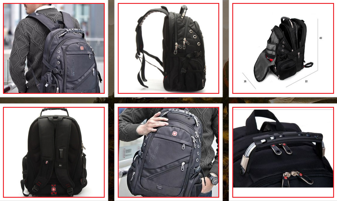 Рюкзак SWISS BAG 8810, Рюкзак Swiss Bag, Міський рюкзак, з відсіком для ноутбука