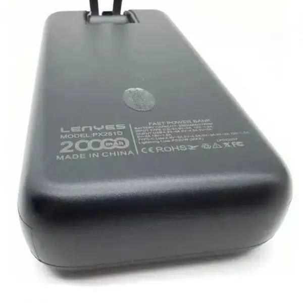 Power bank LENYES PX251D 20000mAh 22.5W+SUPER QUICK CHARGE+PD (реальная емкость), Портативный компактный внешний аккумулятор для зарядки, универсальная мобильная батарея, павербанк, практичное и мощное зарядное устройство с быстрой зарядкой