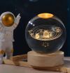 Хрустальный шар с солнечной системой 6/8 см светодиодный LED 3D ночник, шар-ночник, стеклянный шар светильник на аккумуляторе от USB