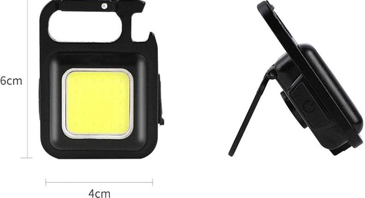 Аккумуляторный фонарик-брелок карабин LK-39 LED 500mAh с магнитом USB Тype-C