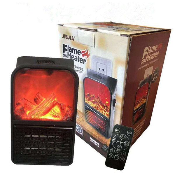 Электрический мини обогреватель камин Flame heater с пультом 1000вт, портативный обогреватель камин