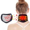 Шейный турмалиновый магнитный бандаж-воротник с магнитными вставками Self heating neck guard band