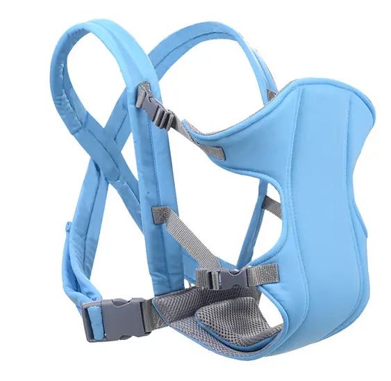 Слинг-рюкзак для удобной переноски ребенка, Сумка кенгуру Baby Carriers синий, голубой, красный, розовый с подкладкой на сиденье наружными швами и регулируемым положением ребёнка, поддержка для головки малыша, комфортные плечевые ремни