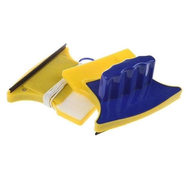 Двухсторонняя магнитная щетка для мытья окон Double Side Magnet Glass Cleaner, скребок для очистки окон
