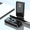 Аккумулятор внешний WUW U40 20 000 мАч 2,1А 4в1,Повербанк универсальный, Power Bank Портативное зарядное устройство для зарядки мобильного телефона,наушников,планшета, хUSB порты и встроенные кабелиType-C, micro usb и lighting с быстрой зарядкой 