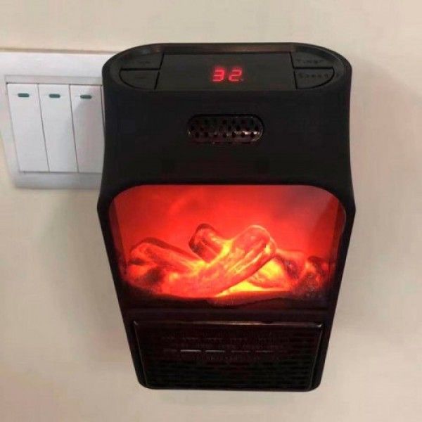 Электрический мини обогреватель камин Flame heater с пультом 1000вт, портативный обогреватель камин