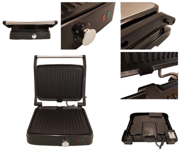 Гриль Мультимейкер ОРЕРА OP-205 Compact Grill 3200W прижимной гриль с антипригарным покрытием, термоизолированные ручки, защита от перегрева