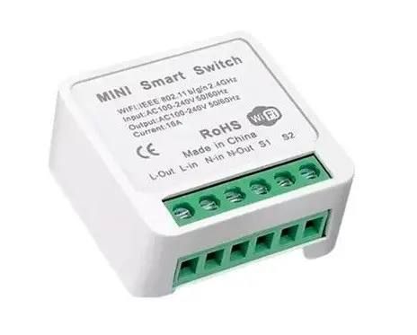 Умное wi-fi релле Smart Home 16A, Беспроводной выключатель с Wi-fi модулем для управления электроприборами и освещением, универсальное портативное смарт-реле для удаленного управления розетками, управление через телефон IOS или Android