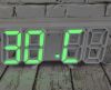 Электронные настольные LED часы белые LY-1089 с зеленой подсветкой с будильником, календарем, термометром