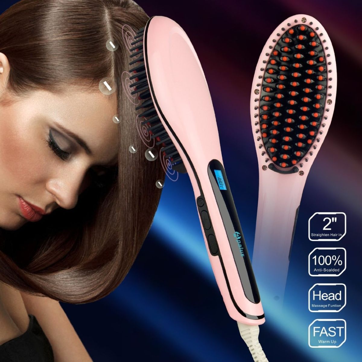 Расческа-выпрямитель Fast Hair Straightener HQT-906