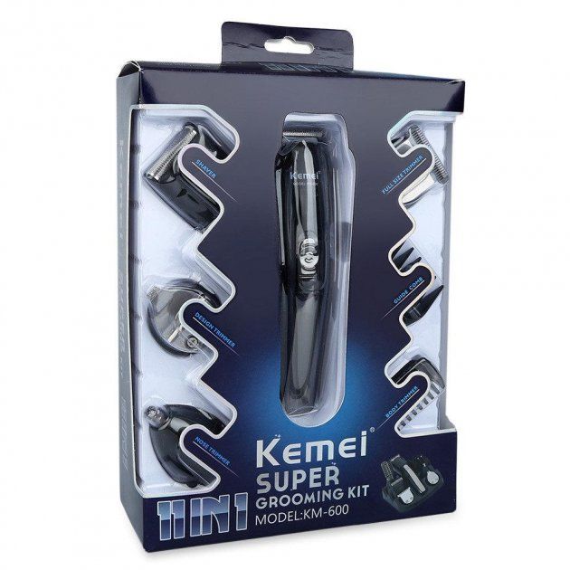 Профессиональная машинка для стрижки волос Kemei KM 600 11 в 1, триммер для волос