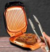 Универсальный практичный современный Гриль электрический Gotham Steel Electric Grill, Электрогриль с антипригарной поверхностью для быстрого и вкусного приготовления пищи