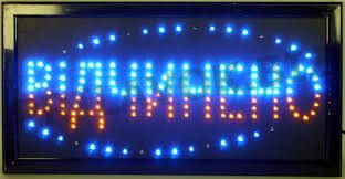 Светодиодная LED вывеска Відчинено, 55x35 см