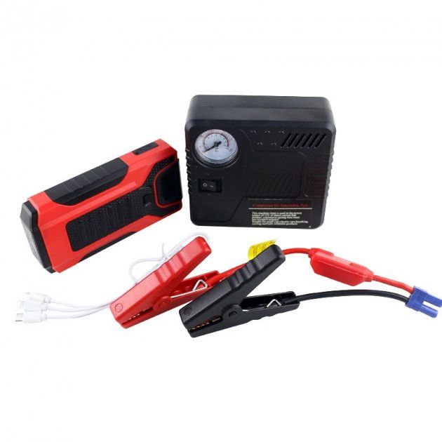 Пусковое зарядное устройство для автомобиля Jump Starter M8 с компрессором (16800мАч)