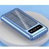 Мобильная зарядка UKC 10000mAh SOLAR, Универсальный Powerbank на солнечной батарее, многофункциональное портативное зарядное устройство, с  LED дисплеем, светодиодным фонариком и множеством портов включая USB, Type-C, Micro USB и Lightning