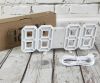 Электронные настольные LED часы белые LY-1089 с зеленой подсветкой с будильником, календарем, термометром