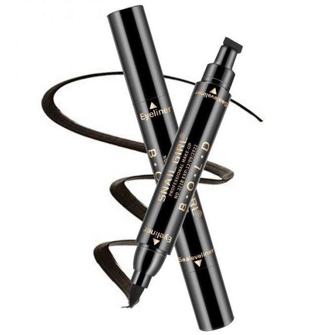 Двухстороняя подводка штамп для глаз snail girl eyeliner черная