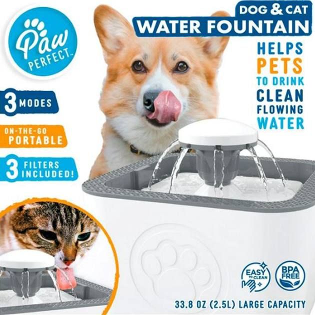 Умная Автоматическая поилка фонтан для животных Pet Water FOUNTAIN, интерактивное инновационное устройство для домашних любимцев, для удобного питья, для постоянного обеспечения питомца свежей питьевой водой