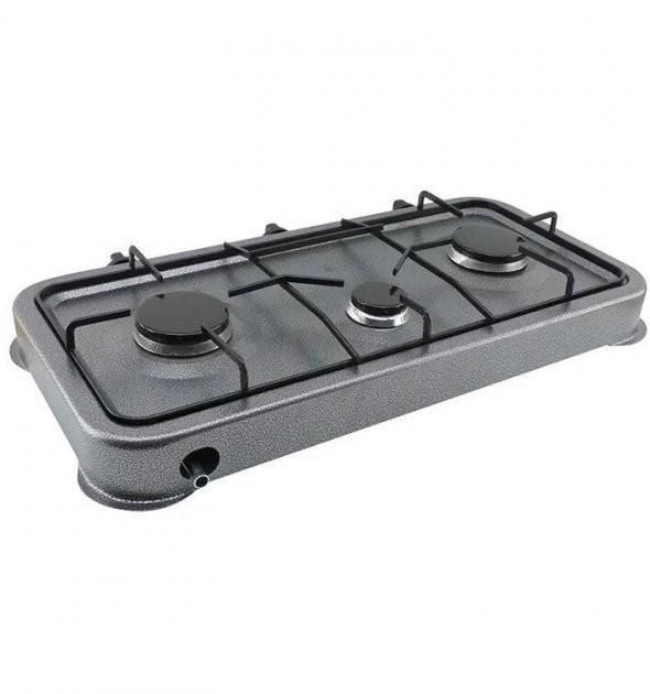Настольная газовая плита таганок Domotec MS-6603 на 3 конфорки