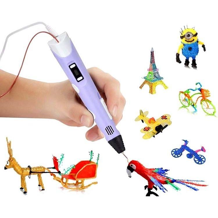 3D Ручка с дисплеем для рисования Myriwell RP-100B 2-го поколения, 3D Pen с ЖК-дисплеем