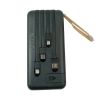 Мобильная зарядка Power Bank Z-05 50000mah, Универсальный павербанк, практичный аккумулятор для зарядки, портативная Батарея большой емкости с ярким фонариком и индикатором уровня заряда, со встроенными проводами Type-C, micro USB, USB, Lightning