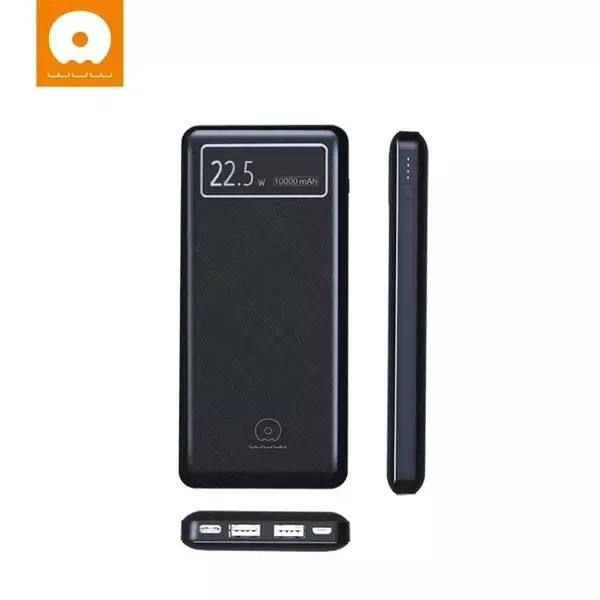 Портативный компактный переносной Power Bank WUW Y100 20000 mAh PD 22.5W, универсальный внешний аккумулятор с быстрой зарядкой Quick Charge 3.0, павербанк с цифровым LED-индикаторм уровня заряда, Двойной USB