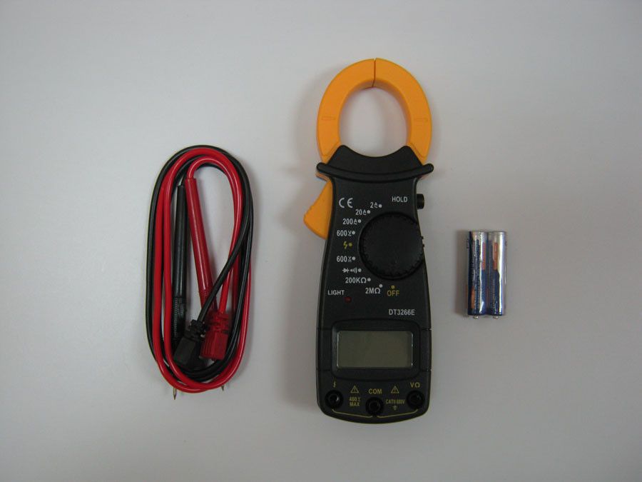 Токовые клещи dt-3266e, мультиметр цифровой, прозвонка цепи, тест диодов, определение фазы, 2 х ааа