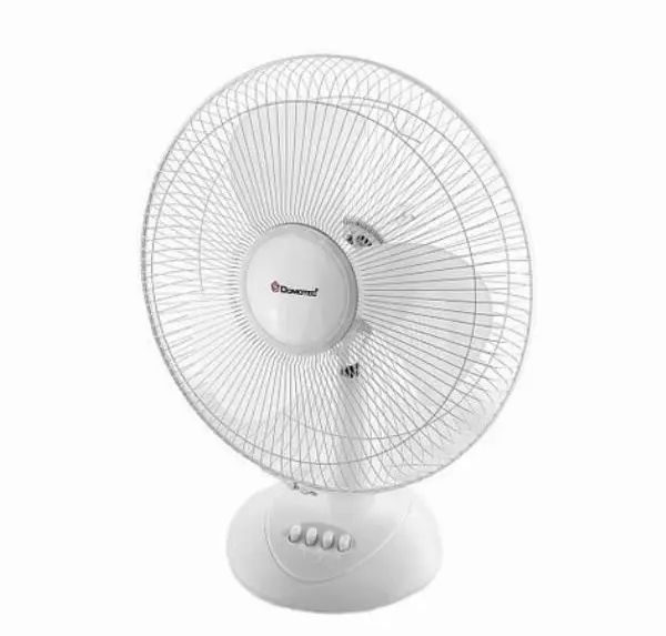 Вентилятор настольный универсальный компактный DOMOTEC MS-1626 White, с автоповоротом,3 скоростных режима, бесшумный портативный мощный электровентилятор 40 Вт