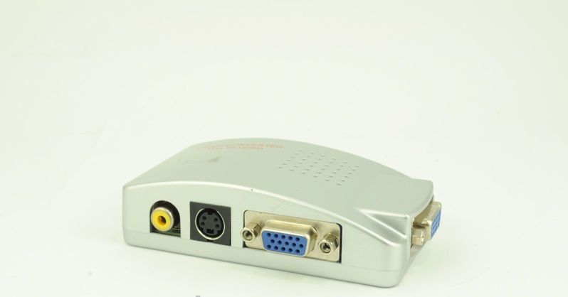 Конвертер VGA на AV S-Video TV (коробка оранж)