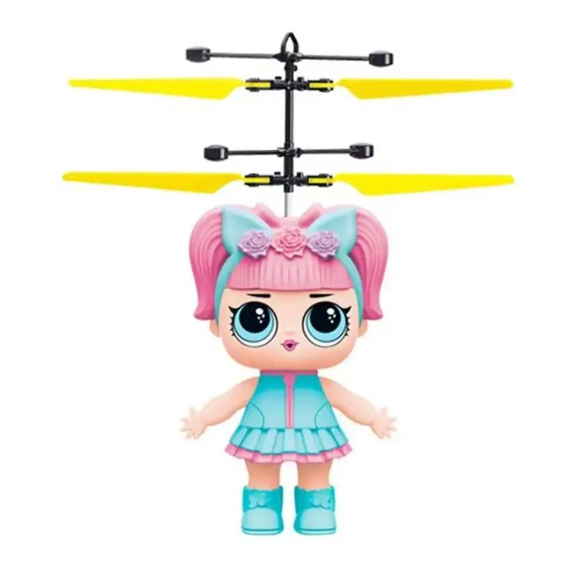 Индукционная увлекательная развивающая Летающая кукла Flying Girl, Игрушка с удобным управлением от руки, управление ладонью, Кукла-фея красиво парящая в воздухе