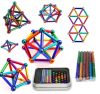 Магнитный необычный Конструктор Buckyballs & Buckybars цветной Бакибарс неокуб головоломка антистресс магнитные палочки и стальные шарики для развития моторики рук, для отвлечения, детская интелектуальная интерактивная игрушка 3D моделирование 64 детали
