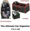Органайзер в авто Ultimate Car Organizer, сумка - холодильник, разборной 3-секционный, автоорганайзер, Набор органайзеров в машину, складной для удобного хранения автомобильных аксессуаров, органайзер на спинку,термо-сумка 