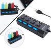 USB Хаб на 4 порта с выключателями, Разветвитель на 4 порта, USB Hub