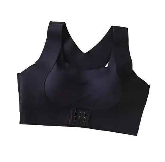Короткий эластичный бюсгалтер Спортивный ChestSupport Waist And Long Back NO SBK 66 с коротким низом, бесшовный топ пуш-ап для фитнеса, для корекции груди,поддерживающий бюстгальтер-борцовка,лиф с застежкой спереди
