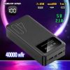 Мощный компактный Power Bank 40000 мАч 5V2A, Зарядное устройство для быстрой зарядки смартфонов, Портативный внешний аккумулятор, Универсальный переносной источник питания, LED индикатор уровня заряда, два USB выхода
