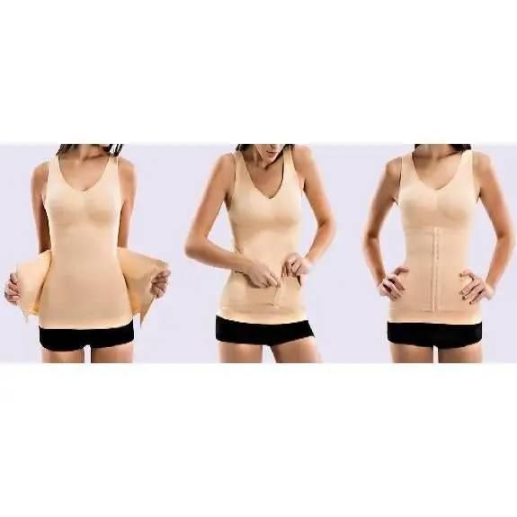 Утягивающее белье Slim Comfy Майка для Коррекции Фигуры, комфортная майка застегивается на крючки мгновенно разглаживая Ваш силуэт, Разглаживает складки, выпуклости и неровности, для стройности, для женщин любого возраста
