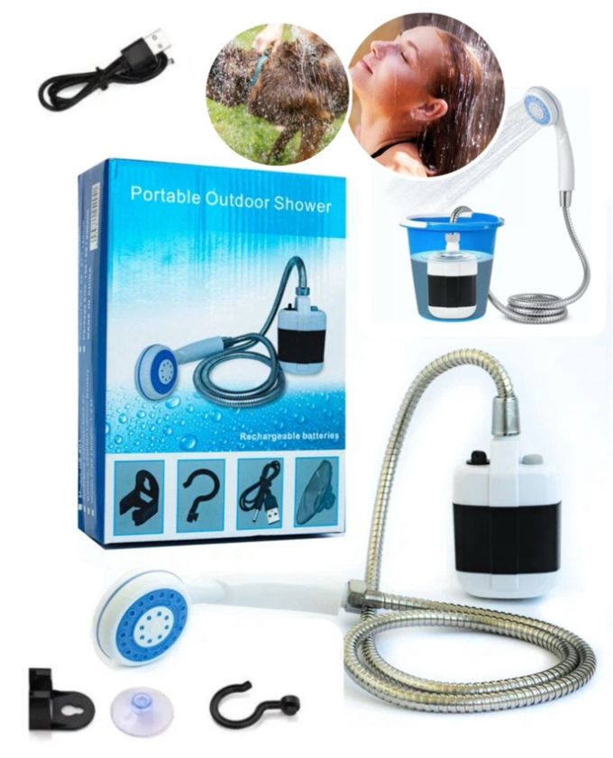 Душ портативный кемпинговый Gotel Q16H Outdoor Shower на 20 л с помпой от аккумулятора 2200 mah, Туристический переносной душ с насосом