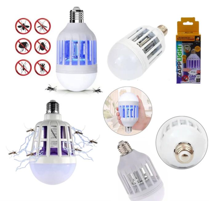Универсальная Светодиодная лампа приманка для насекомых комаров Zapp Light, мощная антимоскитная лампа уничтожитель комаров и насекомых, фумигатор от летающих насекомых для дома, сада, улицы и беседки, лампа - отпугиватель