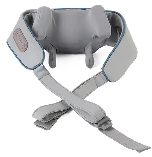 Массажер Электрический для Шеи и Плеч с ИК-подогревом A-Plus Neck massager, Массажер-воротник, Ударный вибромассажер для спины, U-образный массажный пояс для тела