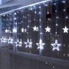 Новорічна гірлянда штора Зірки з пультом 2.5 метра 12 зірок