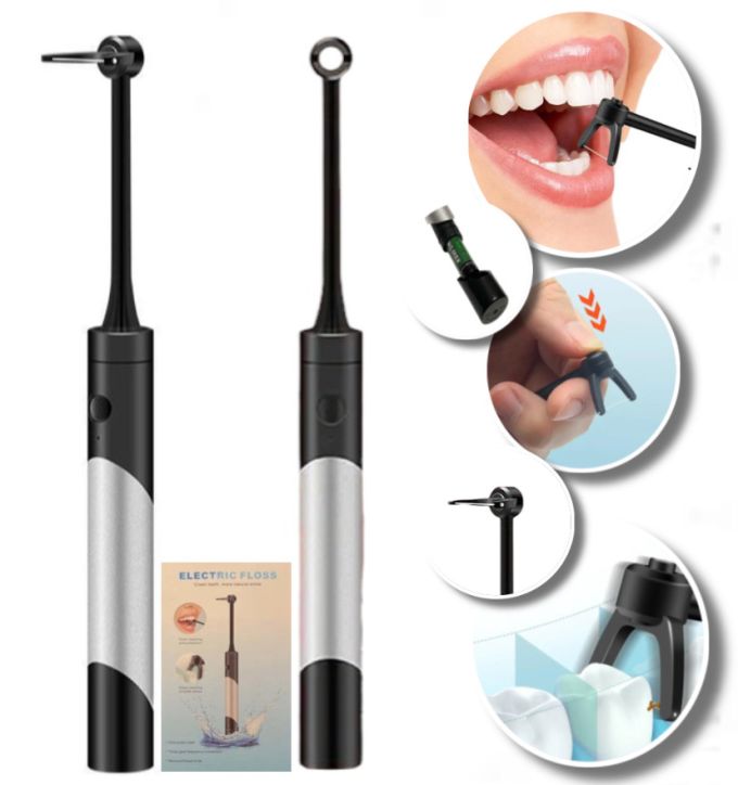Ирригатор полости рта со съемными головками зубной нити Electric Floss на батарейка