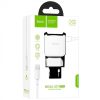 Сетевое зарядное устройство USB HOCO C59A 2-USB + Кабель USB-MicroUSB, комплект для зарядки телефона адаптер + кабель, для Android,Samsung,Xiaomi,Huawei,Meizu Белый, азрядное для двух устройств, адаптер на два USB
