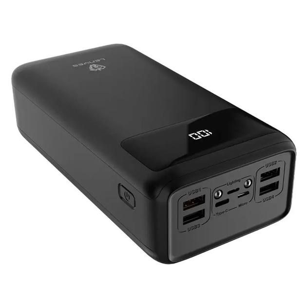 Power bank LENYES PX591 50000mAh (реальна ємність) 20W+PD QUICH CHARGE, портативная внешняя аккумуляторная мобильная батарея, универсальный павербанк для зарядки, компактная зарядная батарея с быстрой зарядкой