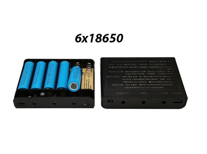 Источник бесперебойного питания Ups DU-5912 для роутера 5В/9В/12В на 6 аккумуляторов