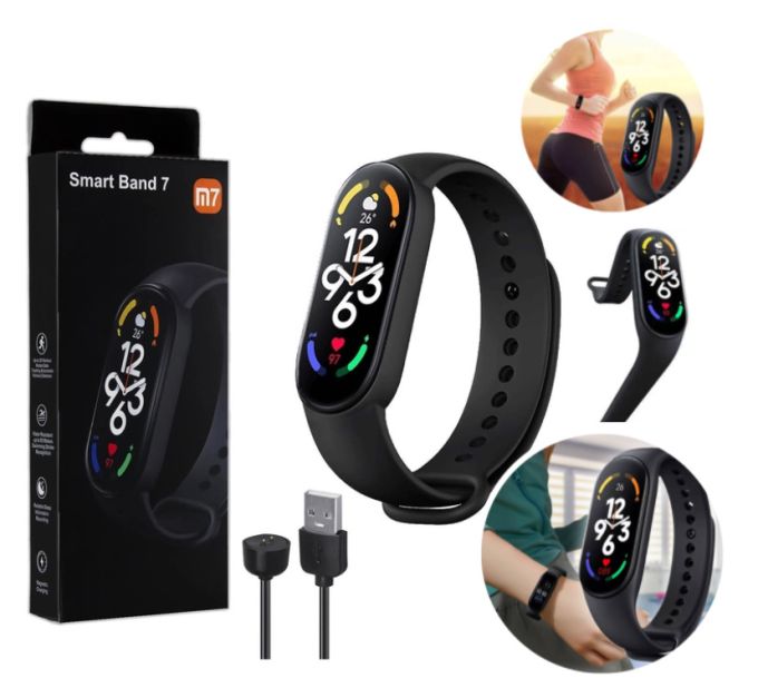 Фитнес браслет Xiaomi Mi Smart Band M7, фитнес-трекер, шагомер, измерение давления, пульса, уровня кислорода